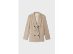Veste croisée en flanelle unie - MARJORIE