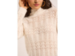 Pull fin col montant dentelle
