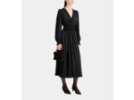 Robe Longue Noire Avec Fronces black