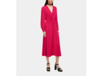 Robe Longue Nouee Manhce Longue cherry