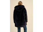 Duffle-coat en fausse fourrure à capuche