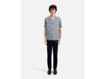 Chemise wako a manches courtes white - blue