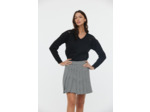 Sweat emmanchure basses avec broderie et ajouré épaules
