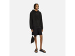 Sweatshirt à capuche noir avec broderie logo black washed