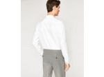 Chemise unie col officier, pression skullhead