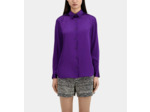 Chemise En Satin De Soie Manches Longues purple