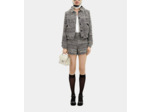 Veste En Tweed Detail Galon black white