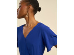 Robe longue fluide à volant