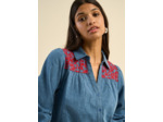 Chemise denim brodée