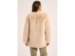 Veste en fausse fourrure à poil long