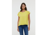 T-shirt manches courtes en coton lin avec détails ajouré