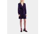 Robe Courte Nouee Manches Longues black /light pink / blue