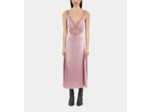 Robe Nuisette Longue Lilas Avec Guipure black