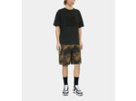 T-Shirt Noir Avec Broderie Logo black washed