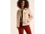 Manteau court en drap de laine