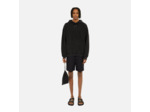 Sweatshirt à capuche noir avec broderie logo black washed