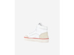 Baskets montantes en cuir blanc avec étoiles white