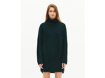 Robe courte en laine verte green