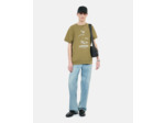 Sweatshirt Kaki Manches Courtes Sérigraphie Kooples Fever olive