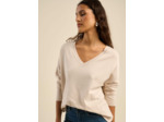Pull maille fine col V