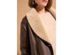 Manteau long avec intérieur en fausse fourrure