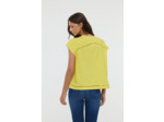 T-shirt manches courtes en coton lin avec détails ajouré