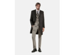 Manteau long simple croisure black