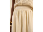 Jupe midi évasée effet crinkle