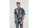 Chemise manches courtes en viscose, imprimé «Animal sauvage»