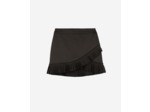 Mini jupe a details plisses black