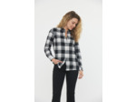 Chemise en flanelle à carreaux noir et blanc