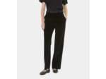 Pantalon Tailleur Droit En Velours Côtelé Noir black