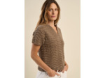 Pull en crochet à manches courtes