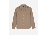 Chemise a manches longues a carreaux beige / brown / black