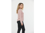 Pull basique esprit «liquette» col rond en coton bio