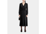 Robe Longue Noire Avec Fronces black
