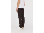 Pantalon faux uni, straight fit, taille medium haute,jambe ajustée