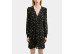 Robe Courte A Manches Longues black white