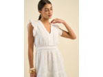 Robe longue en broderie anglaise