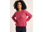 Pull col rond à détails tricotés
