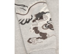 Sweat zippe broderie grey melange