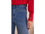 Jean cropped large aux détails tressés ROMA