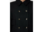 Manteau Marceau Noir en Laine Froide