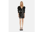 Robe Courte À Sequins Noire black stone