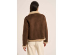 Blouson en fausse fourrure peau lainée
