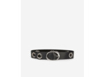 Ceinture en cuir avec oeillets black