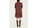 Robe courte à volants imprimé jacquard - LISA