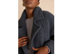 Manteau ASSIA en laine effet bouclette