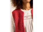 Gilet court sans manches en mohair