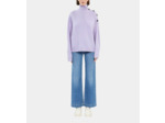 Pull Col Cheminee Et Patte Boutonnee light purple